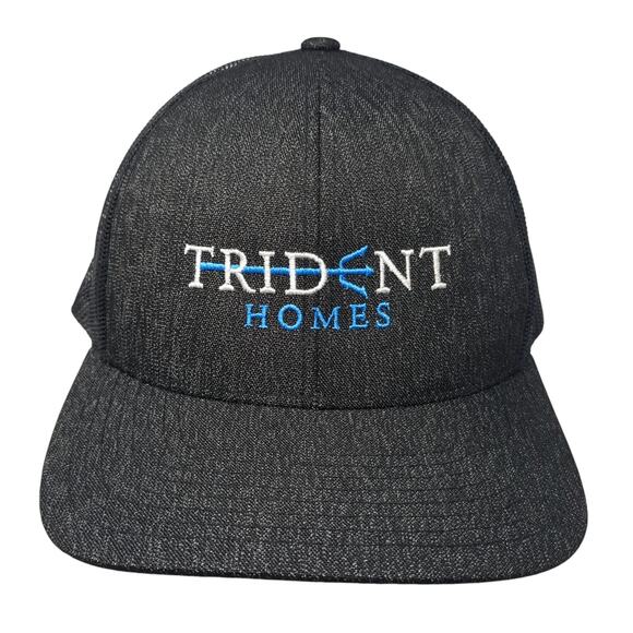 Trident Homes Snapback Trucker Hat Black OS Adjustable Meshback Pacific Headwear - Picture 1 of 10